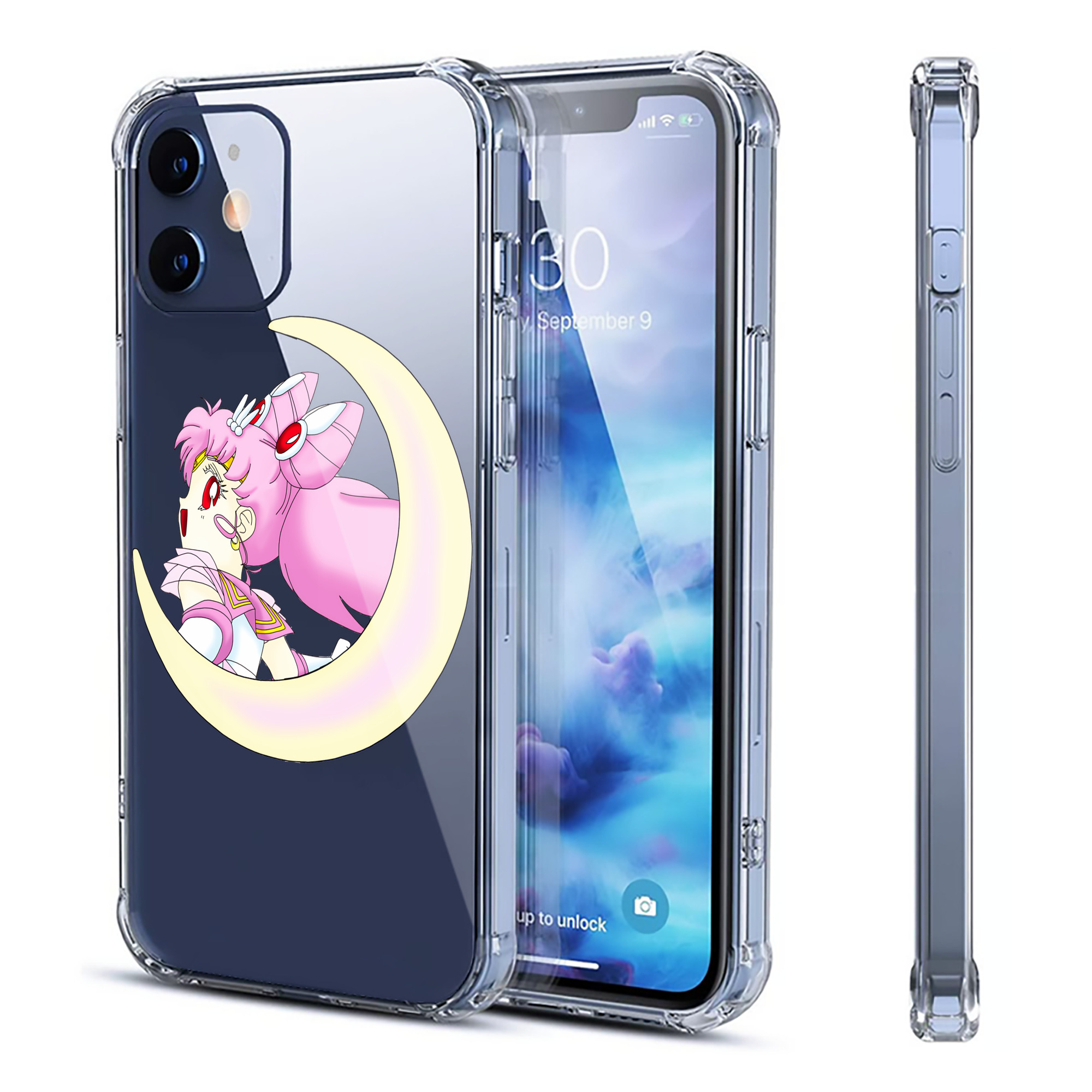 （画像用） 美少女戦士セーラームーン ちびうさ Sailor Moon Chibiusa Tsukino Usagi Small Lady Serenity 【iPhone 12シリーズ対応】透明スマホケース（クリアソフトケース）